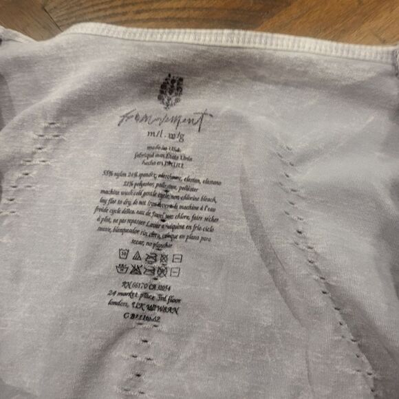 Free People Long Sleeve Onesie M/L Ice Grey - Picture 8 of 9